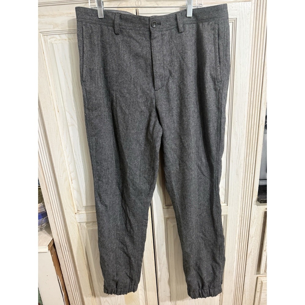 Banana Republic Gray Wool-Blend Jogger Pants